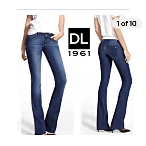 DL1961 Womens Sz 26 (Actual 27x31.5) 4-way 360 Stretch Cindy Slim bootcut EUC - Picture 1 of 12